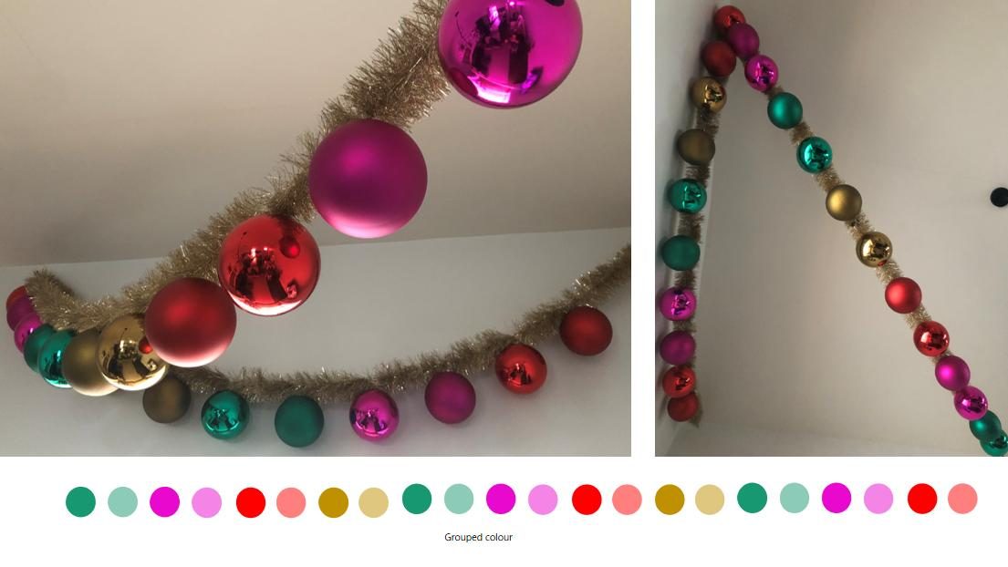 Colour-matched garland