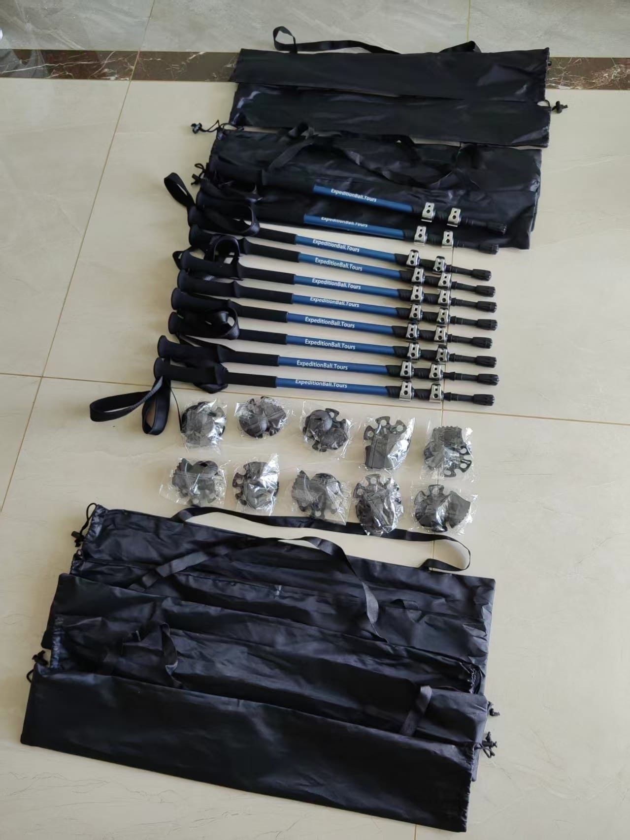 Branded trekking poles