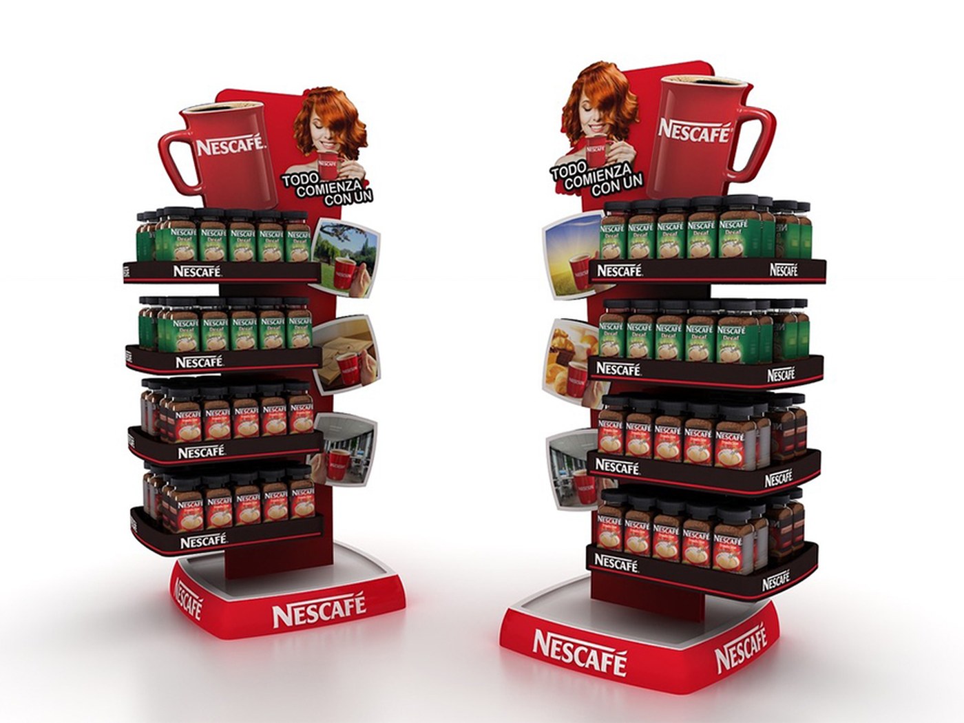 Coffee brand steel merchandiser